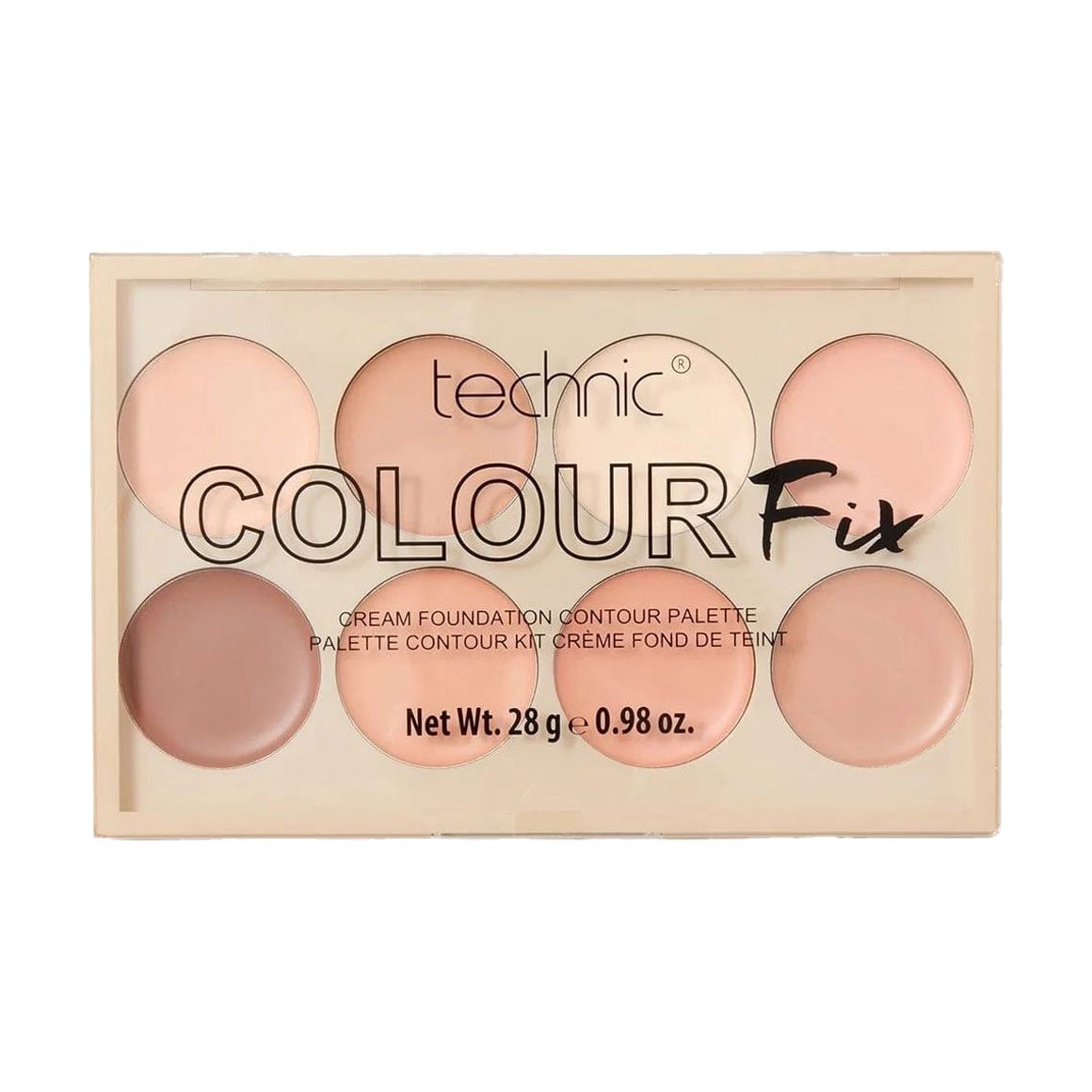 Палетка для контуринга обличчя technic Colour Fix Cream Foundation Contour Palette, 28 г